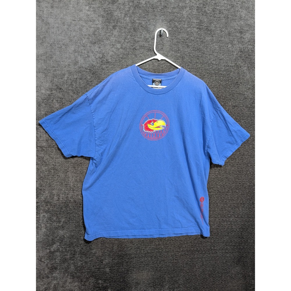 ESPN College Gameday Kansas Jayhawks T-Shirt Mens 2XL Blue Mascot Graphic Tee